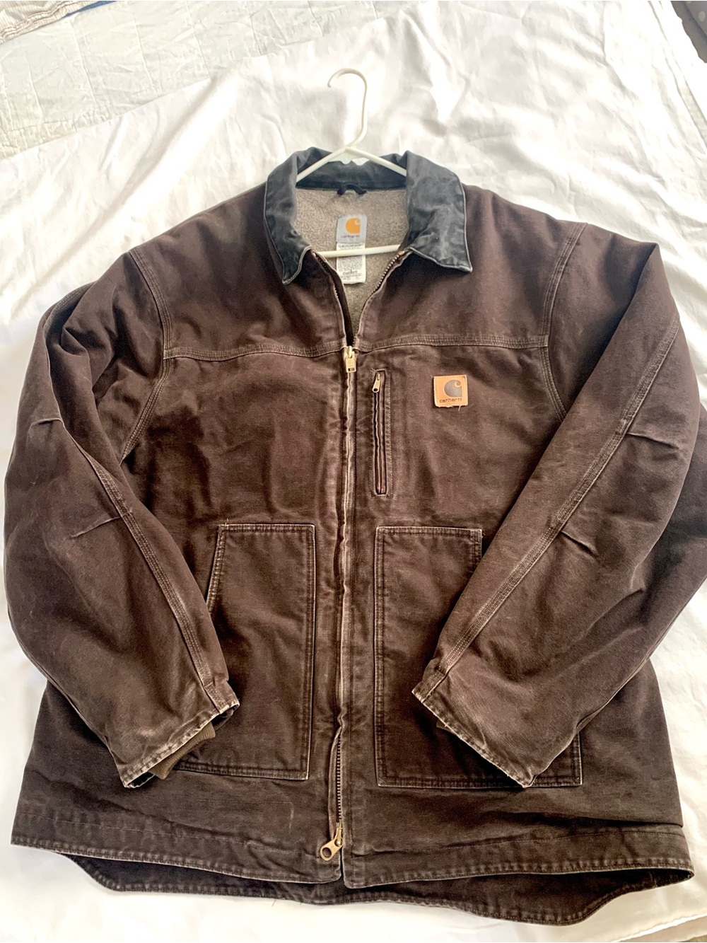 Carhartt C61 Mens Chore Coat in Dark Brown. XXL